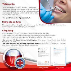 Nước Súc Miệng Điều Trị Hậu Nha Phẫu Glowel Gingival Pro+ Xuất Xứ Anh Quốc - 300ml